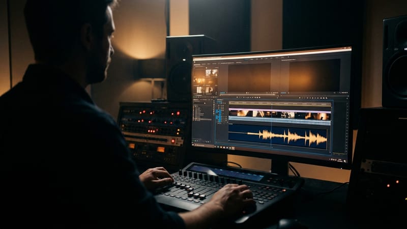 تحويل اغنية الى فيديو — مشهد من إنتاج فيديو كليب